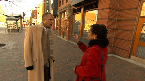 Director Wanda Whitmore updates Duane Jackson on crew movements.